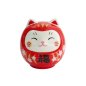Preview: TDS, Lucky Cat, Daruma Coin Bank, Red, 14 cm - Item No. 34127