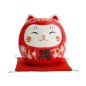 Preview: TDS, Lucky Cat, Daruma Coin Bank, Red, 14 cm - Item No. 34127