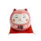 Preview: TDS, Lucky Cat, Daruma Coin Bank, Pink, 14 cm - Item No. 34133