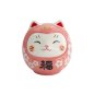 Preview: TDS, Lucky Cat, Daruma Coin Bank, Pink, 14 cm - Item No. 34133