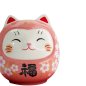 Preview: TDS, Lucky Cat, Daruma Coin Bank, Pink, 14 cm - Item No. 34133