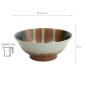 Preview: TDS, Suisho Ramen-Schüssel, Aka-cha, Ø 21,5 x 9 cm 1250 ml, Braun, Art.-Nr. 34255
