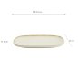 Preview: TDS, Ovaler Teller, Umizuna Beige, 24x16x11cm, Art Nr. 34288