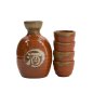 Preview: TDS, Sake Set 1:4, Tessa Red, 5 Pcs, 8.5x14cm + 5.4x3.4cm (360ml +40ml), Item no. 34306