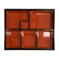 Preview: Bento Box Red/Black, ABS Lacquerware, 30 × 24 cm, Item No. 4153