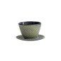 Preview: TDS, WY Tee Becher mit Untertasse, Arare, Grün/Grau, Gusseisen, Ø 7x5,5cm 120ml, Art.-Nr. 4269