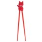 Preview: TDS, Kids-Chopsticks , Kitchenware, 22 cm, Lucky Cat, Red - Item No. 4663