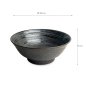 Preview: Bowl, Uzu Black, Ø 22 x 9 cm, Item No. 6040127