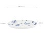 Preview: TDS, Oval plate, Kawaii Hananeko Cat, Blue, 18.7x12.8x2.5cm - Item No. 61694