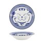 Preview: Tokyo Design Studio Pasta Plate Kawaii Lucky Cat Neko Seikaiha-Neko Blue, Porcelain, Ø 21.3 × 4.7 cm