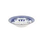 Preview: Pasta Plate Kawaii Lucky Cat Neko Seikaiha-Neko Blue, Porcelain, Ø 21.3 × 4.7 cm, Item No. 617638