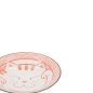 Preview: Pasta Plate Kawaii Lucky Cat Neko Seikaiha-Neko Red, Porcelain, Ø 21.3 × 4.7 cm, Item No. 617690
