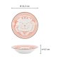 Preview: Pasta Plate Kawaii Lucky Cat Neko Seikaiha-Neko Red, Porcelain, Ø 21.3 × 4.7 cm, Item No. 617690