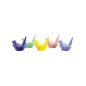 Preview: Chopstick Rest Set Kawaii Origami Crane Multicoloured, 5 pcs, Porcelain, Item No. 618086