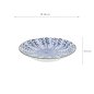 Preview: TDS, Plate, Mino Blue Shidare, Blue/White, Ø 16x2.5cm, Item No. 618680