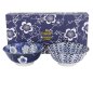 Preview: TDS, Ramen Bowl Gift Set, Mino Blue Shidare/Ume, 2 pcs., Ø 19.8x7.5cm 1000ml, Item No. 619502