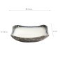 Preview: Square Plate Tajimi Blue/Grey/White, Stoneware, 14 × 14 × 3.5 cm, Item No. 7455