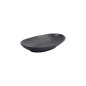 Preview: Rechteckiger Teller Zen Schwarz, Melamin, 18,4 × 11,4 × 2,8 cm, Art.-Nr. 8021
