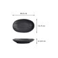 Preview: Rechteckiger Teller Zen Schwarz, Melamin, 18,4 × 11,4 × 2,8 cm, Art.-Nr. 8021