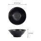 Preview: Noodle Bowl Black, Melamine, Ø 21.4 × 8 cm, 840 ml, Item No. 8025