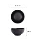 Preview: Rice Bowl Black, Melamine, Ø 16 × 8 cm, 700 ml, Item No. 8555