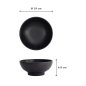 Preview: Noodle Bowl Black, Melamine, Ø 19 × 8 cm, 850 ml, Item No. 8556