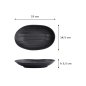 Preview: Sushi-Platte Zen Schwarz, Melamin, 23 × 14,5 × 3,5 cm, Art.-Nr. 8559