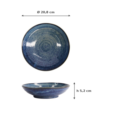 Pastateller Cobalt Blue, Porzellan, Ø 20,8 × 5,2 cm, Art.-Nr. 14310