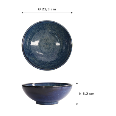 Ramen Bowl Cobalt Blue, Porcelain, Ø 21.3 × 8.2 cm, 1.45 l, Item No. 14314