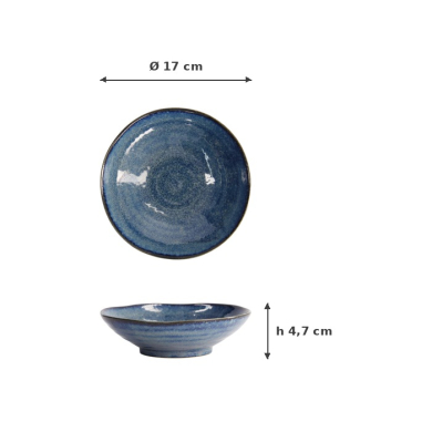 Rice Bowl Cobalt Blue, Porcelain, Ø 17 × 4.7 cm, Item No. 14322
