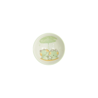 Bowl Kawaii Frog White/Green, Porcelain, Ø 11.5 × 6 cm, 300 ml, Item No. 14341