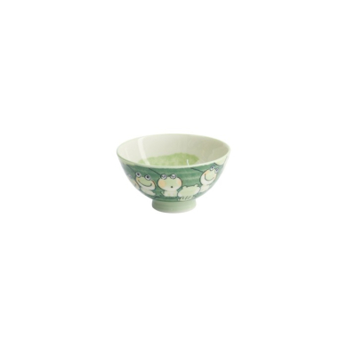 Bowl Kawaii Frog White/Green, Porcelain, Ø 11.5 × 6 cm, 300 ml, Item No. 14341