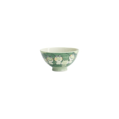 Bowl Kawaii Frog White/Green, Porcelain, Ø 11.5 × 6 cm, 300 ml, Item No. 14341
