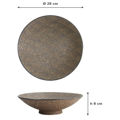Schale, Mino Yaki, Ø 28x8cm, Art.-Nr. 14445