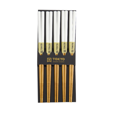 Bamboo White Chopstick Set at g-HoReCa