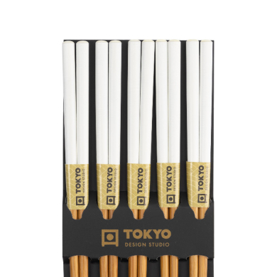 TDS, 5 Paar Essstäbchen, Bamboo weiß, Art.-Nr. 14458