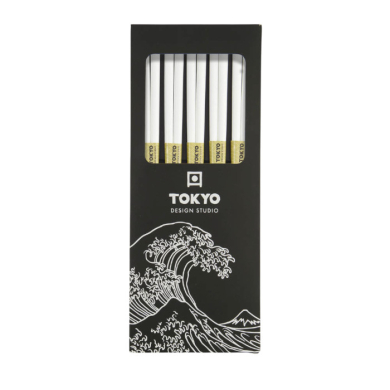 TDS, 5 Paar Essstäbchen, Bamboo weiß, Art.-Nr. 14458