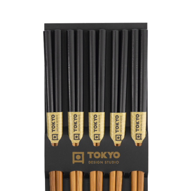 TDS, 5 Paar Essstäbchen, Bamboo Schwarz, Art.-Nr. 14461