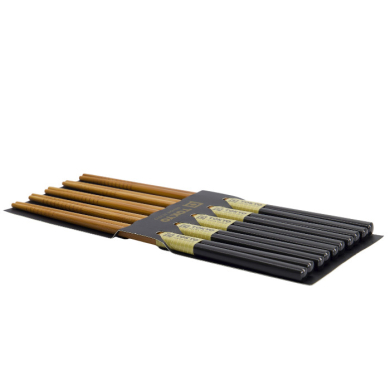 TDS, 5 Paar Essstäbchen, Bamboo Schwarz, Art.-Nr. 14461