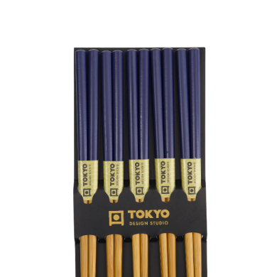 TDS, 5 Paar Essstäbchen, Bamboo Blau, Art.-Nr. 14462