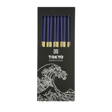 TDS, 5 Paar Essstäbchen, Bamboo Blau, Art.-Nr. 14462