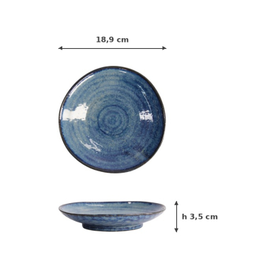 Teller Cobalt Blue, Porzellan, 18,9 × 3,5 cm, Art.-Nr. 14519