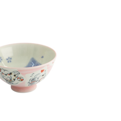 Bowl Kawaii Cat Neko Pink, Porcelain, Ø 11.2 × 6 cm, 300 ml, Item No. 14973