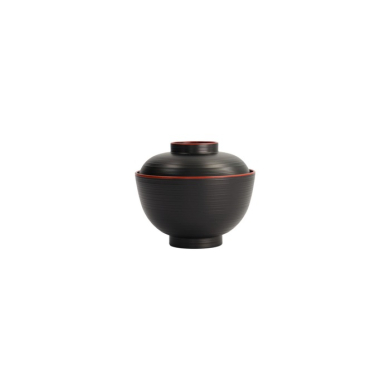 Bowl with Lid, ABS Lacquerware, Ø 10,8 cm, Item No. 14974