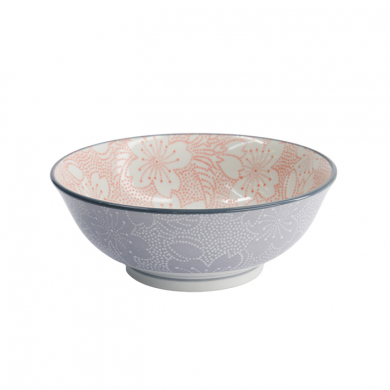 TDS, Tayo Bowl, Mixed Bowls Sakura, Red/Grey, Ø 19.7 x 7 cm, 1000ml - Item No. 15469