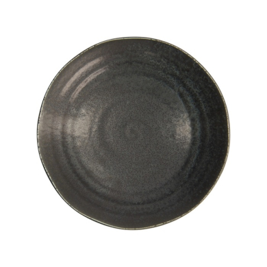 Plate Onyx Noir Black, Stoneware, Ø 25.3 × 4.5 cm, Item No. 15544