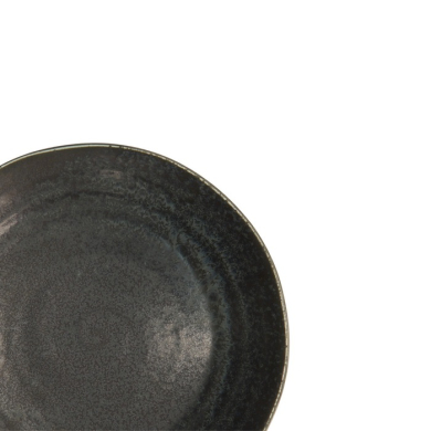 Plate Onyx Noir Black, Stoneware, Ø 25.3 × 4.5 cm, Item No. 15544