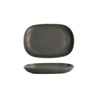 Tokyo Design Studio Sushi Plate Onyx Noir Black, Stoneware, 19 × 13 cm