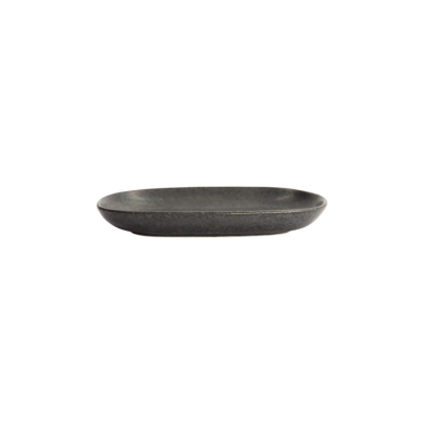 Sushi Plate Onyx Noir Black, Stoneware, 19 × 13 cm, Item No. 15546