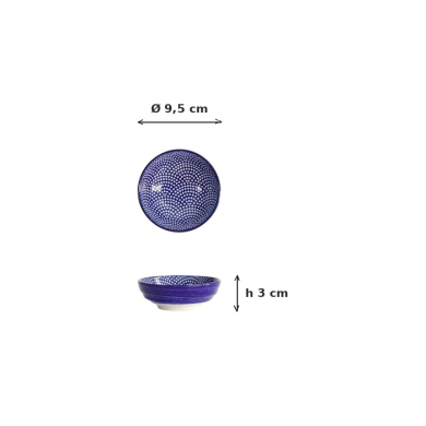 Sauce Bowl Nippon Blue Dots Blue/White, Porcelain, Ø 9.5 × 3 cm, 150 ml, Item No. 15600